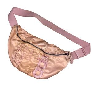 Pink adidas embroidered shoulder bag